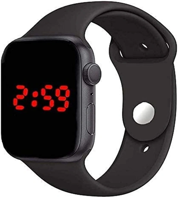 IMPEX Square Dial Led Lights Digital Watch Smartwatch - Black