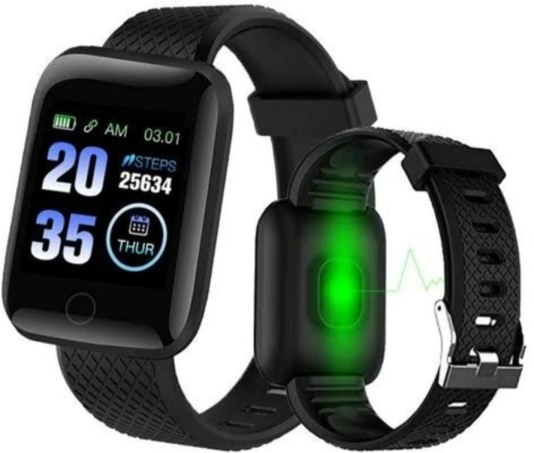 ID116plus bluetooth smart wristband Smartwatch - Black, Free Size