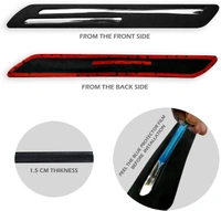 Car Bumper Protector Guard with Rust Proof Double Chromium Strip - Black