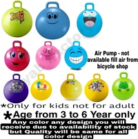 Jumping Hopping Hopper Hop Bouncy Ball with Grip Handle for Kids - Multicolour