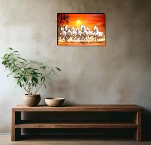 Sunrise 7 Horse Vastu Wall Paintings & Posters