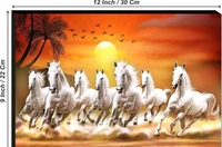 Sunrise 7 Horse Vastu Wall Paintings & Posters