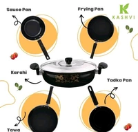 Kashvi Non Stick Pans And Tawa - - Combo 5 Pieces - Black