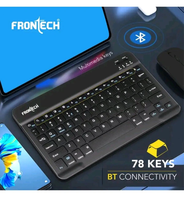 Frontech Mini Bluetooth Keyboard - Black, Mini