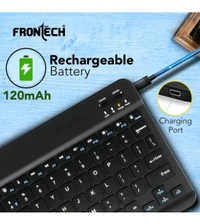 Frontech Mini Bluetooth Keyboard - Black, Mini