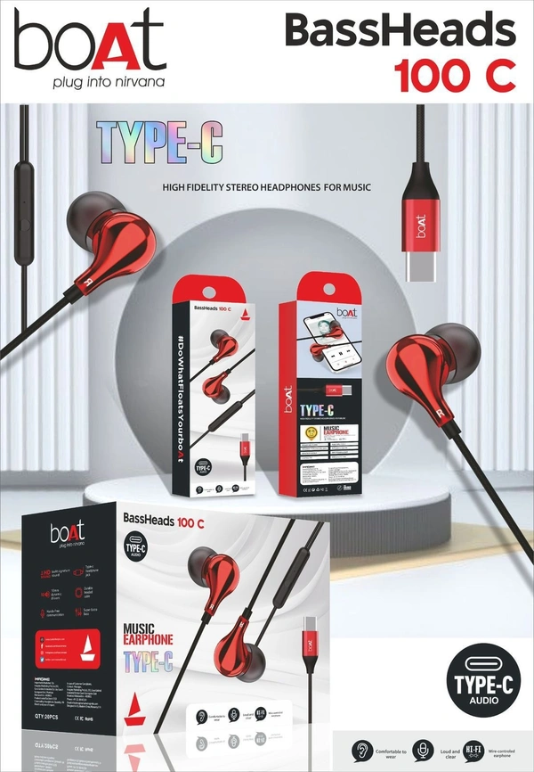Boat 100c Type-C Wired Headphone