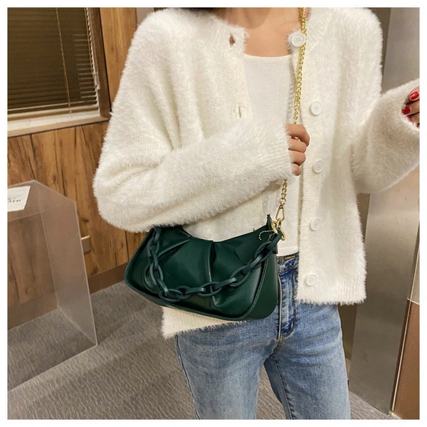 Ruche Bag With Chain 