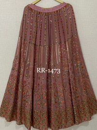 Pure Georgette Kurta Set  - Semi Stiched 