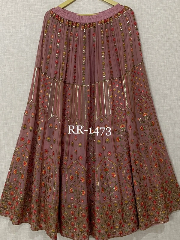 Pure Georgette Kurta Set  - Semi Stiched 