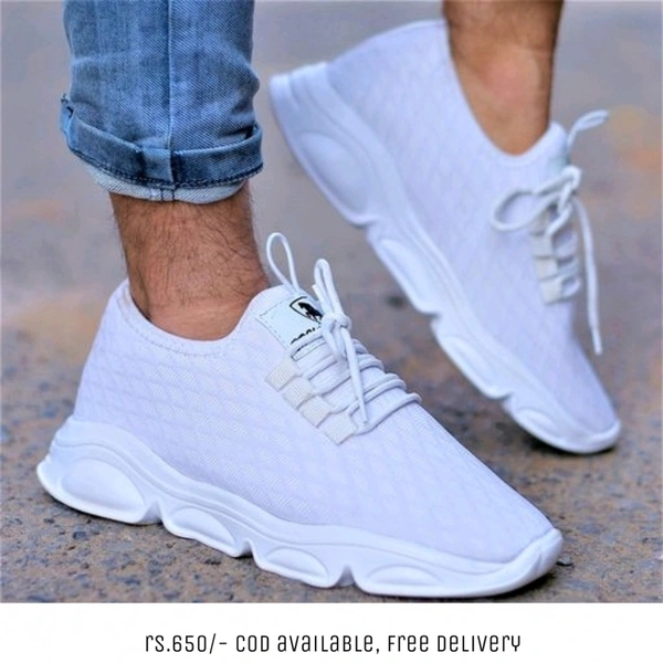 Amin's Casual White Shoes - 10, white