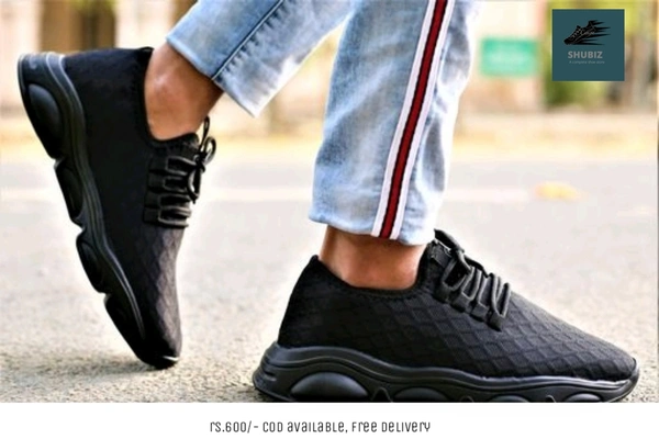 Amin's Casual White Shoes - 8, black