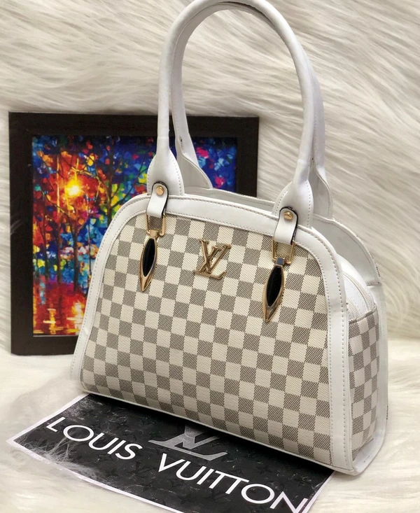 Louis Vuitton Style Hand Bag - White