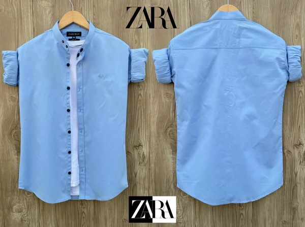 ZARA MENS DESIGNER SHIRT - Sky Blue, L