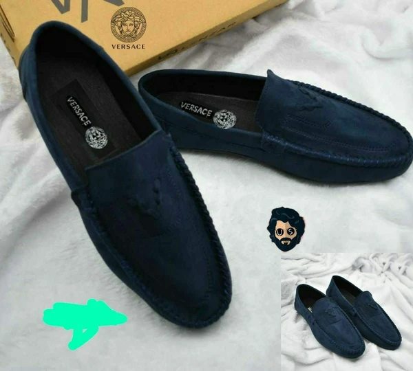 VERSACE LOAFERS - Navy Blue
