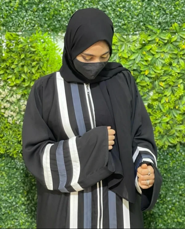 Front Zipper Patti Abaya