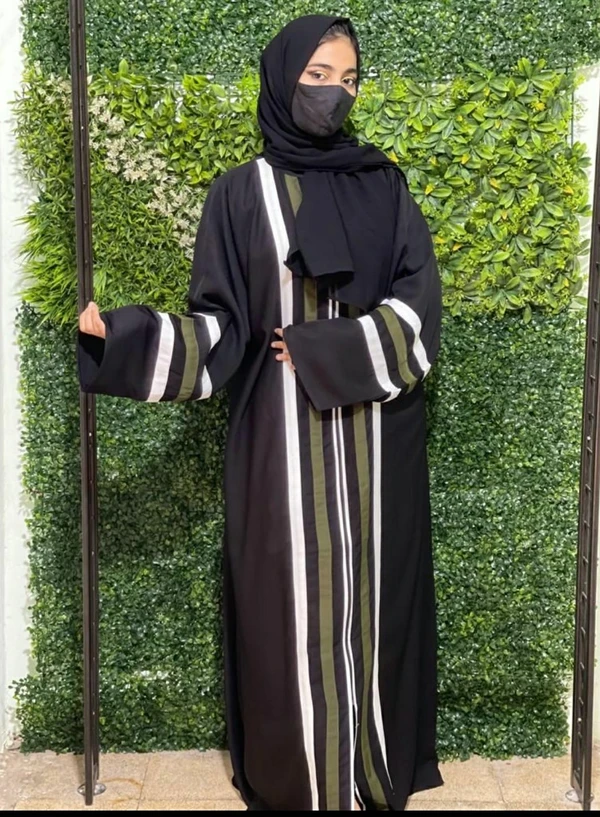 Front Zipper Patti Abaya