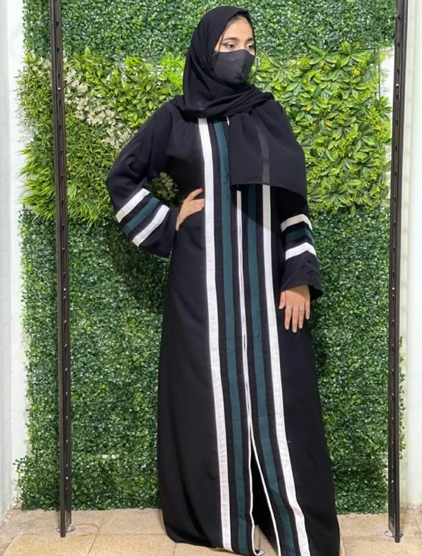 Front Zipper Patti Abaya