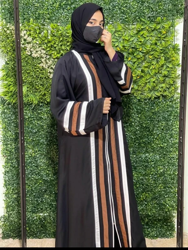 Front Zipper Patti Abaya