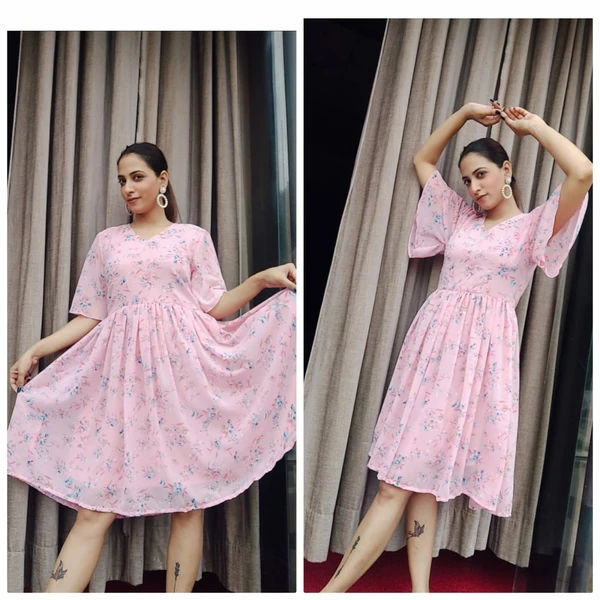 Western Frock with Exclusive Looks - Pink