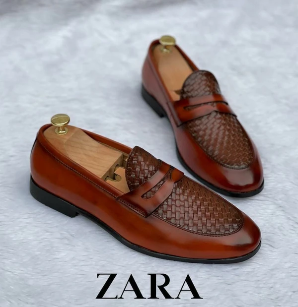 ZARA LOAFERS - Brown, 6