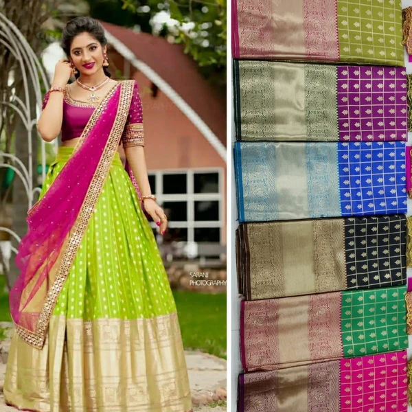 Kanjiveram Silk Half Saree Lehenga & Choli