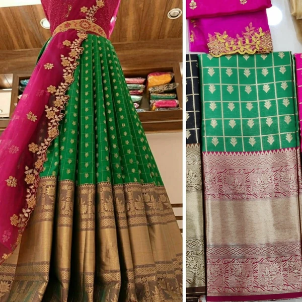 Kanjiveram Silk Half Saree Lehenga & Choli