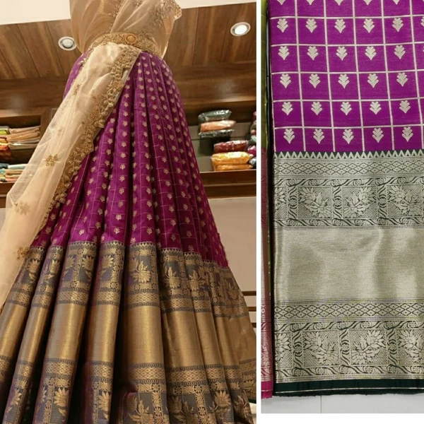 Kanjiveram Silk Half Saree Lehenga & Choli