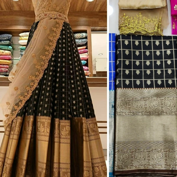 Kanjiveram Silk Half Saree Lehenga & Choli