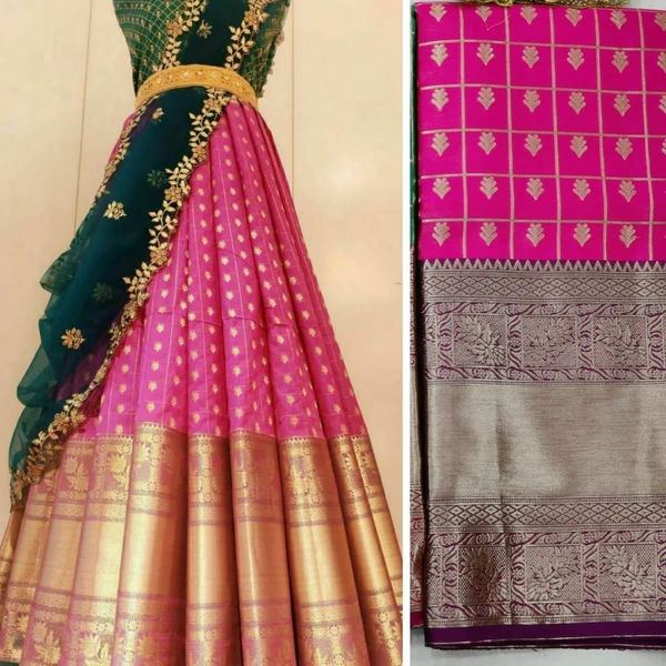 Kanjiveram Silk Half Saree Lehenga & Choli