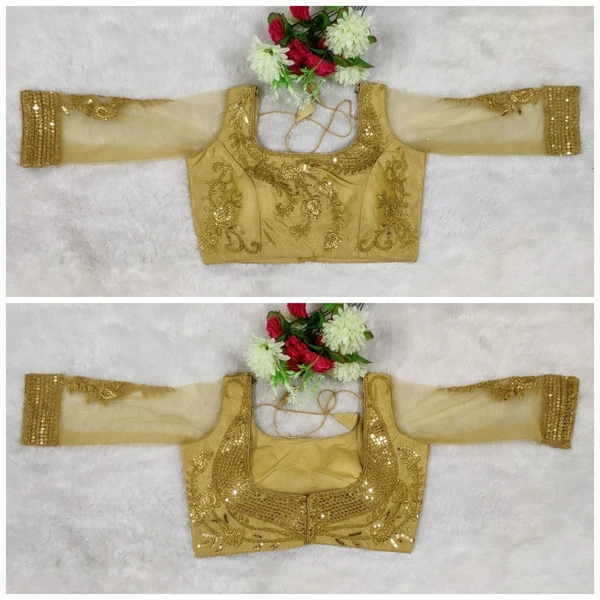 Readymade Velvet Blouse - Free Size(Upto 40)