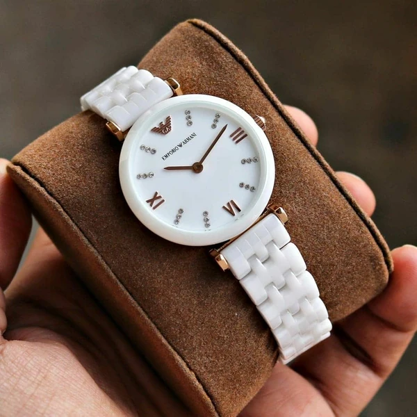 EA Ceramic White Ladies Watch