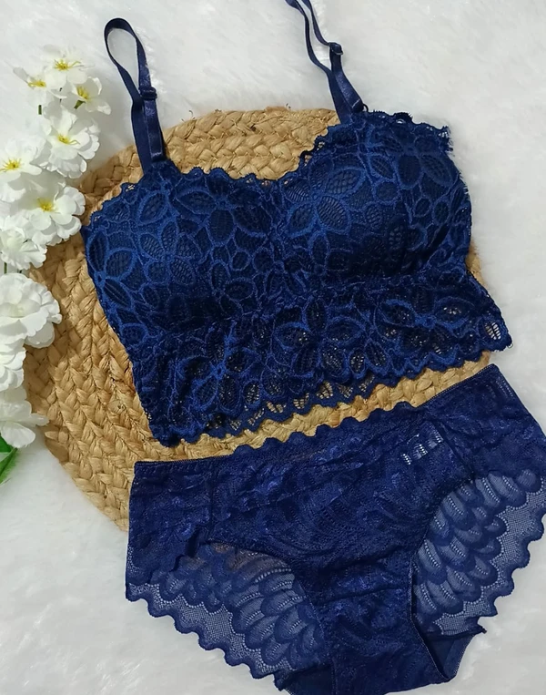 BRA & PANTY SET - Blue