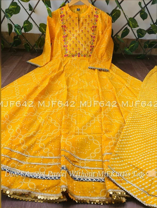 Stitched Kurti Palazzo And Dupatta  - XXL