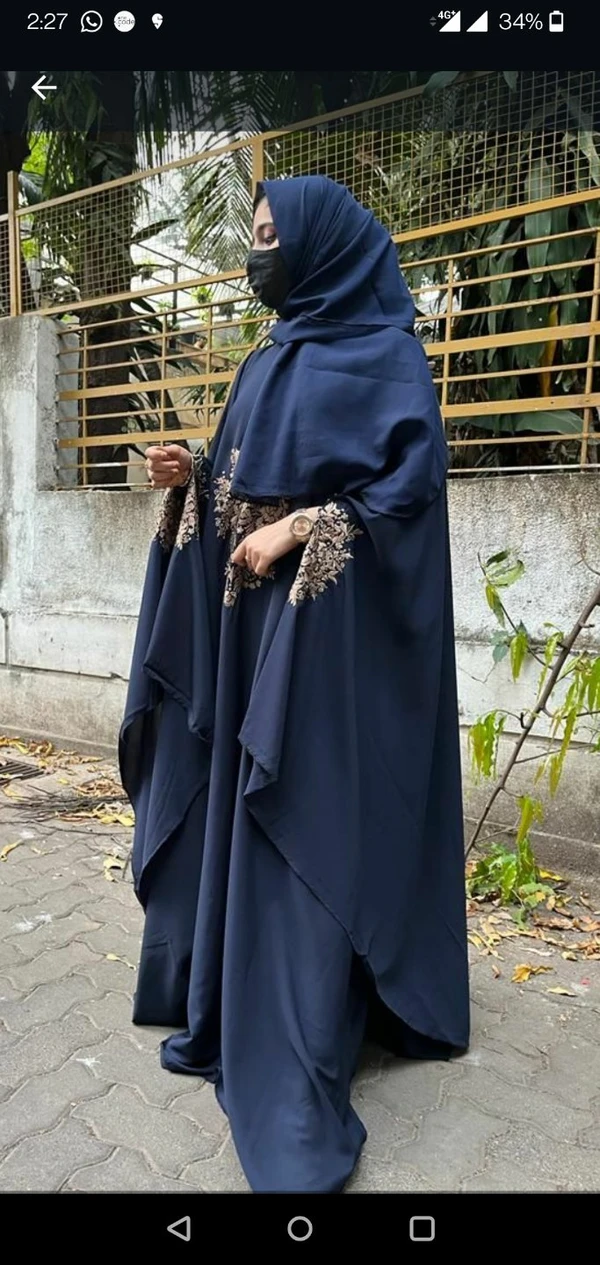 Irani Golden Bota Abaya - Black