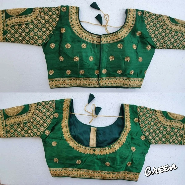 Malbhari Silk Readymade Blouse - Rani