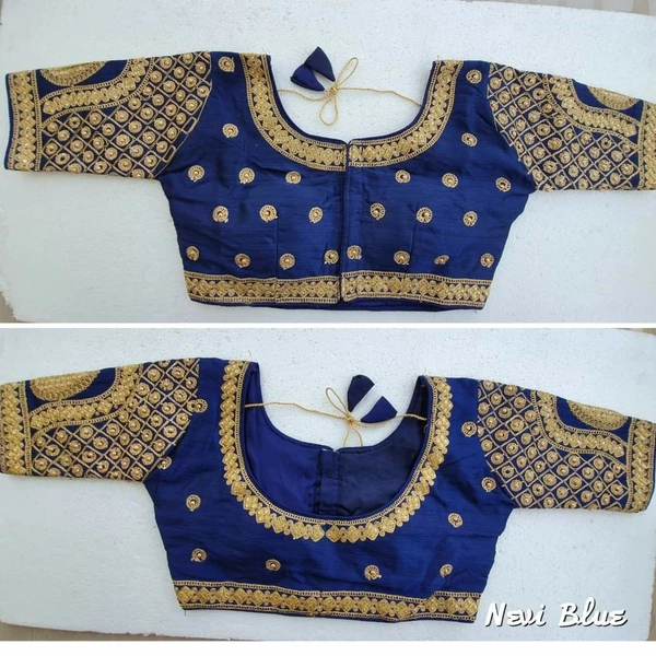 Malbhari Silk Readymade Blouse - Royal Blue