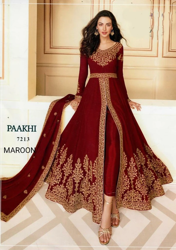 Aashirwad Pakistani Gown  - Maroon