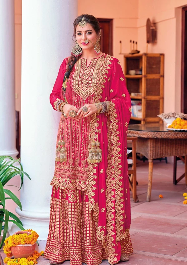 TOP-SHARARA WITH DUPATTA