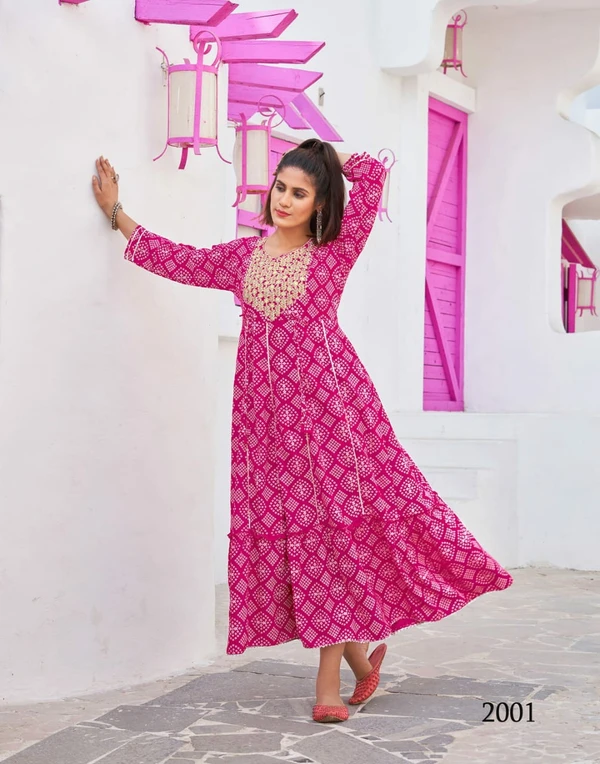 Long Gown Kurti - D.No 1004