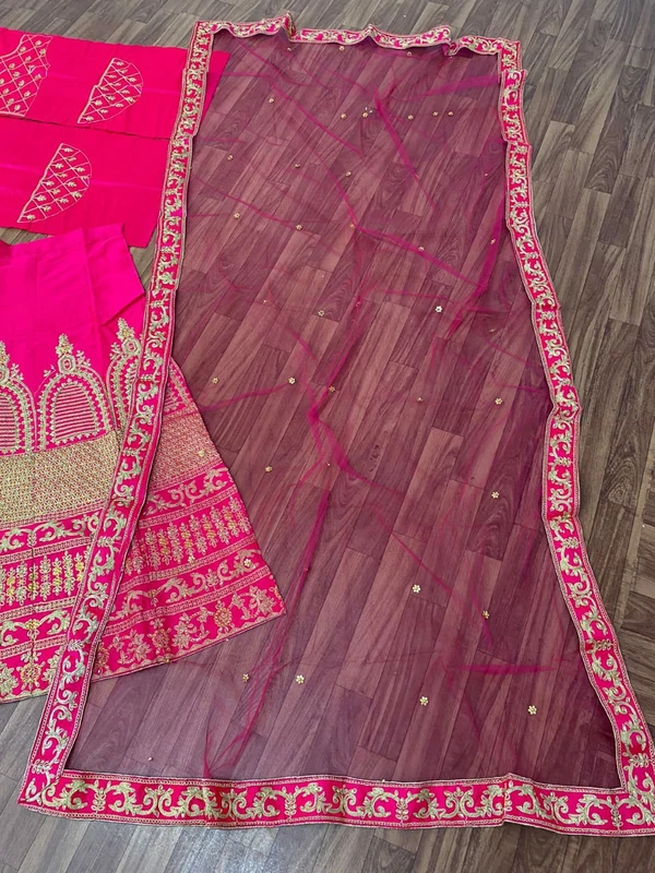 Rani Pink Dulhan Lehenga Choli 