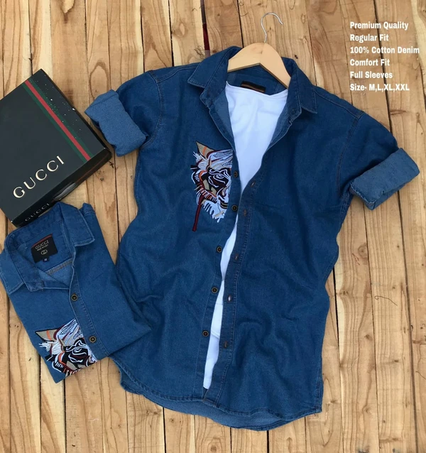 Designer Denim Shirt - L-40