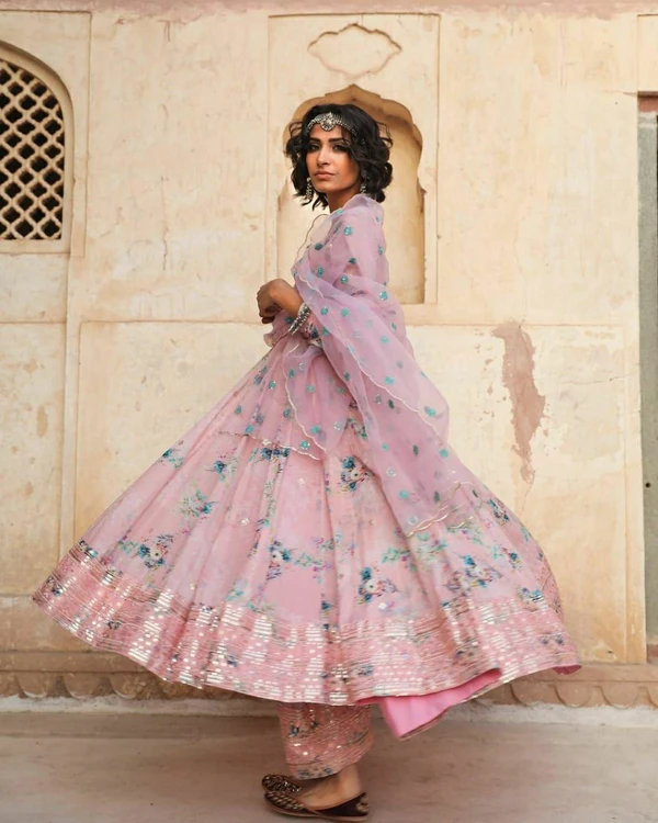 Premium Anarkali Suit - Blue