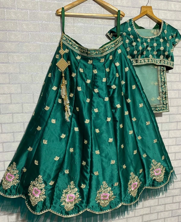 Rama Dark Green Lehenga Choli