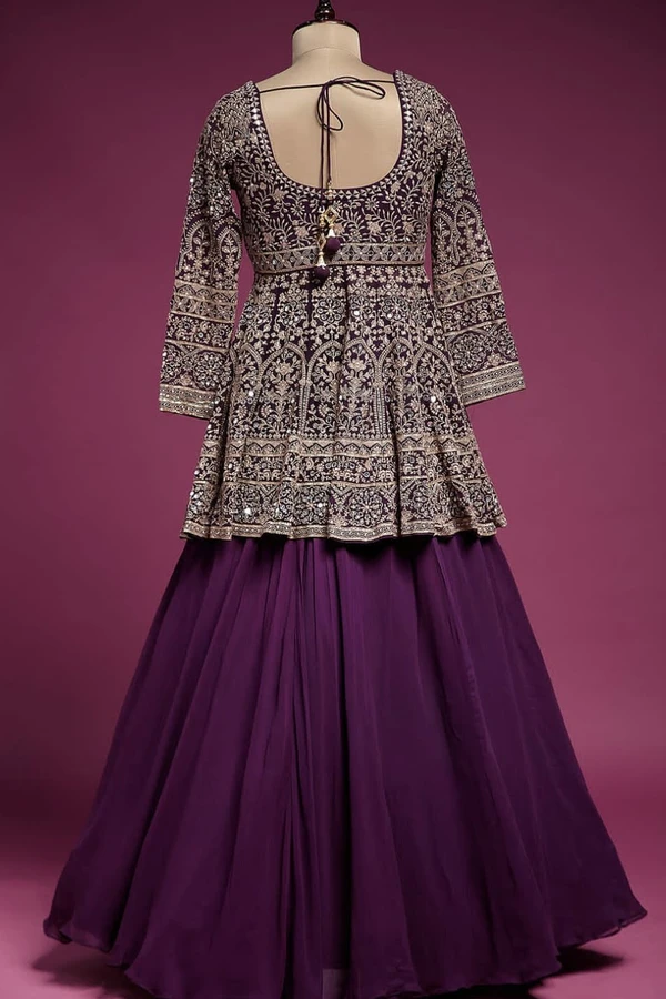 Peplum Georgette Kameez - L