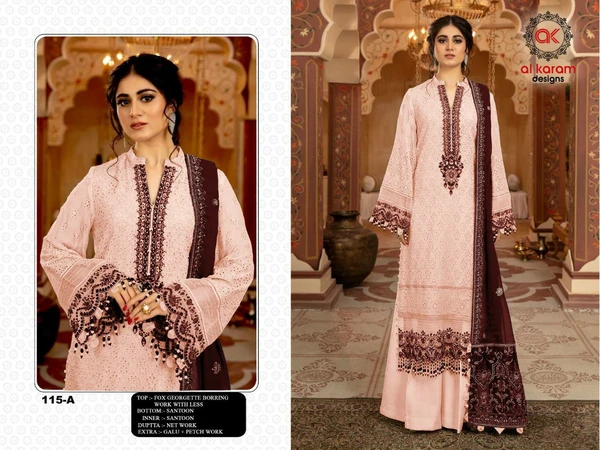 Designer Alkaram Palazzo Suit  - 115-A