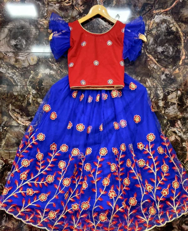 Kids Lehenga Choli With Designer Embroidery - Age 5-7