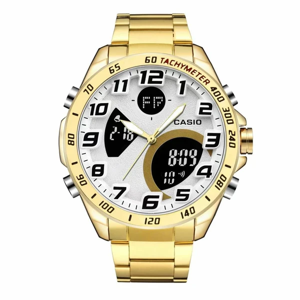 New Casio Digital-Analog Watch - Yellow Dial