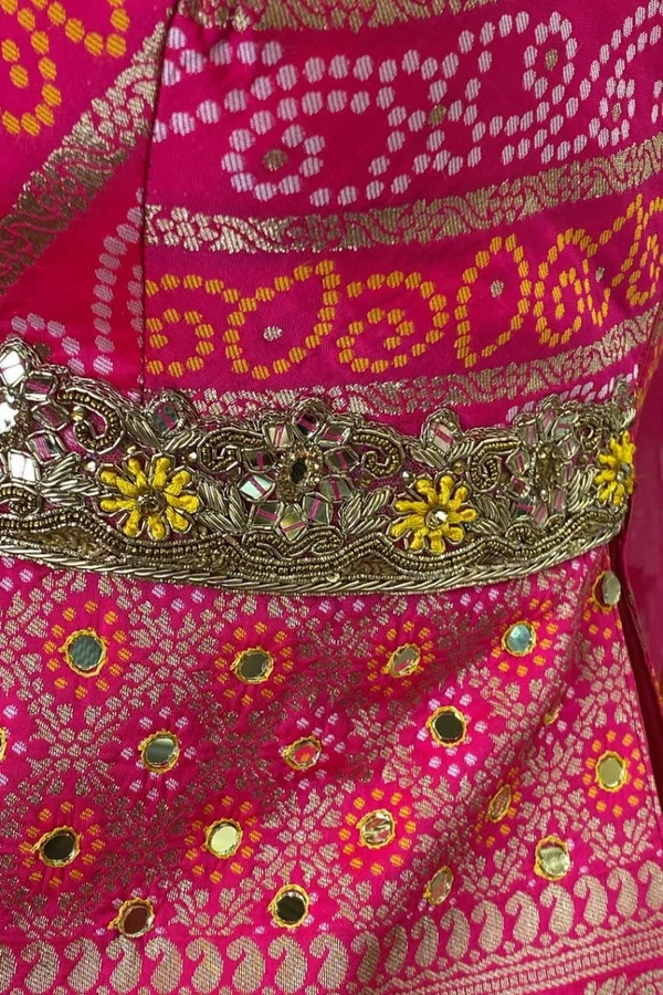 Bandhani Print Choli Lehenga - XL