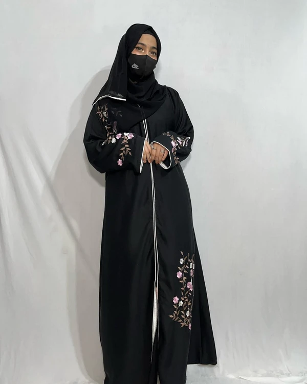 Imported Nida Embroidery Abaya - 56