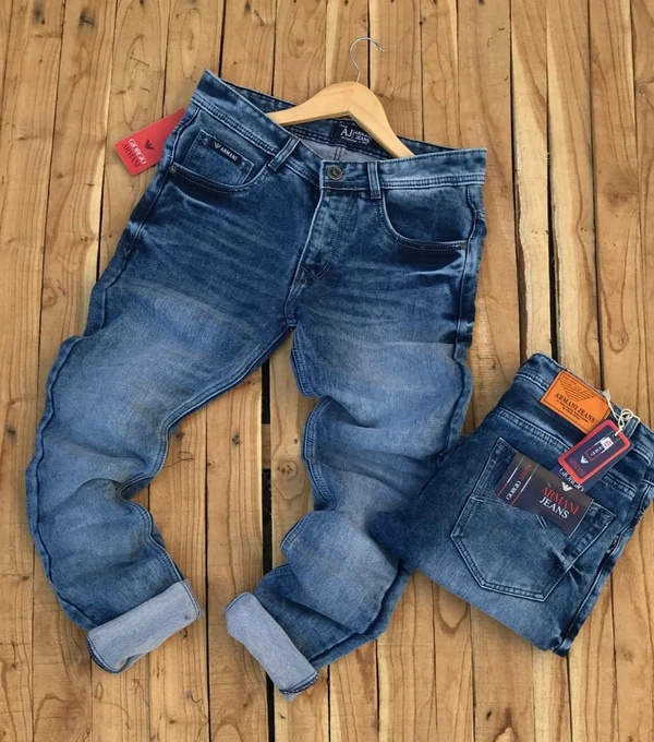 Armani Denim Jeans For Men - Light Blue, 30